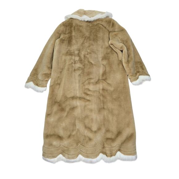 Tally-Ho Outerwear Coat Womens 1X Faux Fur Trim Long Full Length Warm Elegant - Picture 2 of 15